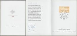 Bund: Minister Card - Ministerkarte Typ VII, Mi.-Nr. 2660 ESST : " Oskar Schindler - Schindlers Liste " !        X - Brieven En Documenten