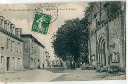 86 - La Villedieu Du Clain : Eglise Et Route De Poitiers - La Villedieu Du Clain