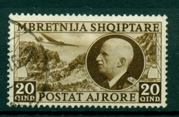 V7233 ITALIA OCCUPAZIONI ALBANIA 1939 Usato Posta Aerea Sass. A4, Ottime Condizioni - Albanie