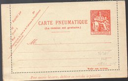 Carte Pneumatique Entier Postal Type Chaplain 1f25 NEUVE  (PPP17963) - Pneumatici