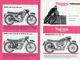 Catalogue Dépliant - Motos Triumph Publié Au Moi De Septembre 1964, état Moyen - Moto