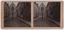 Photo Stereo Originale Photographe De Roanne Eglise Notre-Dame-des-Victoires Imprimerie Place Des Minimes - Stereoscopic