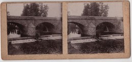 Photo Stereo Originale Photographe De Roanne Pont De Saint Vincent Sur Rhins Reins - Photos Stéréoscopiques