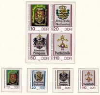 Allemagne-Est Germany-East DDR 1990: Heraldische Posthaus-Schilder (GROSS- Und Klein-Format) Michel-No. 3302-3309 ** - Postzegels