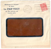 PARIS Lettre Entête Le PARTOUT Vêtement Sport 50c Fashi Rouge Yv 272 Ob Meca A15110 Expo Colonial Internationale 1931 - Covers & Documents