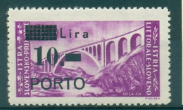 V9207 ITALIA OCCUPAZIONI ISTRIA Litorale Sloveno 1946 Segnatasse 10 L. S. 11, MH*, Val. Cat. € 55, Buone Condizioni - Yugoslavian Occ.: Slovenian Shore