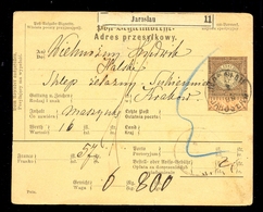 Austria, Poland - Parcel Card Joraslau-Krakow 1888 / 2 Scans - Autres & Non Classés