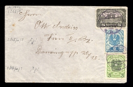 Austria - Letter Sent To Wien, Three Colored Franking / 2 Scans - Sonstige & Ohne Zuordnung