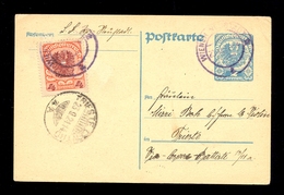 Austria - Stationery Sent From Wien To Trieste 20.09.1921,additionally Franked / 2 Scans - Other & Unclassified