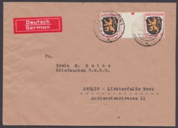 6, ZW-Paar, Bedarfsbrief "Baden-Baden", 3.3.47 - Emisiones Generales