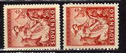 Slowakei / Slovakia, 1939, Mi 45 A + B */** [240319XXIV] - Unused Stamps