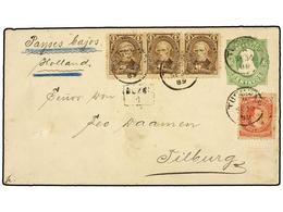 ARGENTINA. 1899. TUCUMAN A HOLANDA. Entero Postal De  16 Ctvos.  Verde Con Franqueo Adicional De  1 Ctvo.  Castaño (3) Y - Sonstige & Ohne Zuordnung