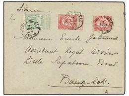 BELGICA. 1900. MORLANWELZ To BANGKOK (Siam). Envelope Franked With Two  10 Cts.  Rose And  5 Cts.  Green Stamps. Arrival - Autres & Non Classés