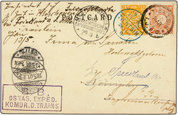 CHINA. 1901. TIENSIN To GERMANY. Postcard Franked With Chinese  1 Cent.  Stamp And Japanese Occupation  1 Sen  Stamp. - Autres & Non Classés