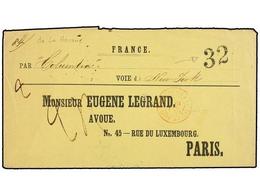 CUBA. 1862. HABANA A PARÍS. Encaminado Hasta New York Por  LUIS SUSINI E HIJO  (marca Al Dorso) Y Embarcada En El  'Colu - Other & Unclassified