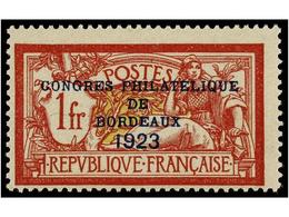 ** FRANCIA. Yv.182. 1923.  1 Fr. + 2 Fr.  Rojo Y Oliva. BONITO. Yvert.925€. - Sonstige & Ohne Zuordnung
