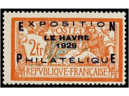 ** FRANCIA. Yv.257A. 1929.  2 Fr.  Naranja Y Azul. Muy Bonito. Yvert.1.600€. - Altri & Non Classificati