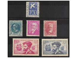 ** FRANCIA. Yv.291/93, 294, 296/97. 1933-34. SERIES COMPLETAS. Yvert.560€. - Andere & Zonder Classificatie