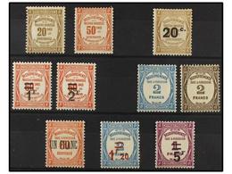 * FRANCIA. Yv.T-45, 47, 49, 53, 54. 1908-31.  TASAS.  Conjunto De Sellos En Nuevo, Muy Bonitos Ejemplares. Yvert.996€. - Sonstige & Ohne Zuordnung