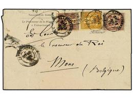 FRANCIA. 1879. Entire Letter To MONS Franked By Type Sage 1877-80  2 C.  Brown On Straw, Scarce  3 C.  Yellow On Straw A - Andere & Zonder Classificatie