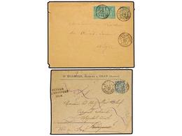 ARGELIA. 1894-96. Dos Cartas Con Mat. ORAN/KARGUENTAH  Y  DRA-EL-MIZAN. - Andere & Zonder Classificatie