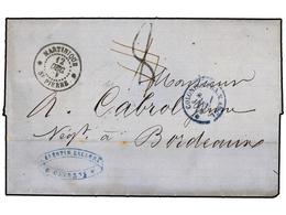 GUAYANA FRANCESA. 1873 (2-Dic.). CAYENNE A BORDEAUX. Circulada Via Martinique Y Fechador De  ST. PIERRE.  Tasada A La Ll - Other & Unclassified
