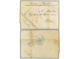 MONACO. 1876 (May 21). Folded Entire Letter To  'Le Capitaine Du Port De Nice'  Endorsed At Top  'Service Sanitaire'  Se - Other & Unclassified