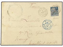 TAHITI. 1893 (Sept 8). Cover To Nancy At Concessionary Soldier's Rate, Franked By Diagonally Surcharged (reading Up To R - Altri & Non Classificati