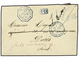 SENEGAL. 1870. ST. LOUIS A FRANCIA. Carta Con Franquicia Militar (al Dorso). Fechador Octogonal  CORR. D. ARMEES/* ST. L - Other & Unclassified