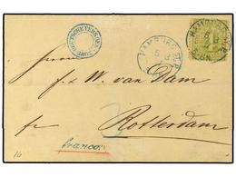 ALEMANIA ANTIGUOS ESTADOS: HAMBURGO. Mi.16. 1867. HAMBURGO A ROTTERDAM (Holanda).  4 Sh.  Verde. MAGNIFICA. - Other & Unclassified