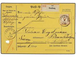 ALEMANIA. 1874-75. Registered Parcel Receipt Coupon For 1 Kilogramme Packet, Bearing 1874  9kr. On 9kr . Brown Tied By   - Autres & Non Classés