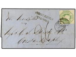 GRAN BRETAÑA. 1856 (Feb 25th). Cover From Crewkerne To Constantinople, TURKEY Endorsed 'ViaMarseilles'bearing Single Emb - Other & Unclassified