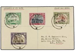 ADEN. Sg.36/46. 1951. ADEN To USA. Complete Set On Two Registered Covers. Arrival On Reverse. - Sonstige & Ohne Zuordnung