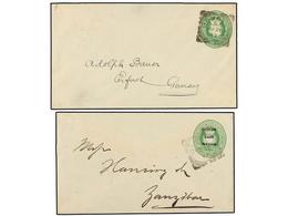 AFRICA ORIENTAL BRITANICA. 1893 (20.6). (2).  Two Stat. Envelopes Of The 'Imperial British East Africa Company.'  2 1/2  - Altri & Non Classificati