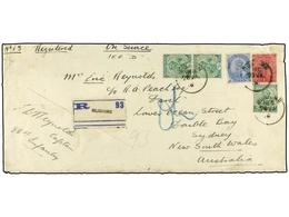 INDIA INGLESA. 1916 (May 28). Large Part Registered Cover From BUSHIRE To AUSTRALIA, Endorsed 'On Service/IEF 'D' With S - Autres & Non Classés