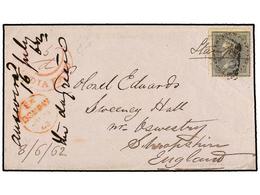 INDIA INGLESA. 1862. SECUNDERABAD To ENGLAND. Envelope Franked With  4 Annas  Black Stamp Tied By  C/56 ,  INDIA PAID  M - Other & Unclassified