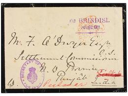 INDIA INGLESA. 1901. LONDON To INDIA. Official Envelope (India Office) With Oval  SECRETARY OF STATE/FOR INDIA.  Redirec - Sonstige & Ohne Zuordnung