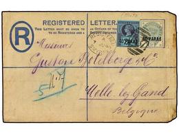 LEVANTE: CORREO INGLES. 1890 (7 June). Great Britain Registered  2 D.  Stationery Envelope (flap At Back A Little Reduce - Autres & Non Classés