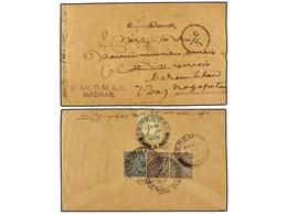 MALAYA. 1932. NEGAPATAM (India) To SEREMBAN (Negri Sembilan, Malaya). Envelope Franked With  3 Pi.  Grey And Two  1 Anna - Other & Unclassified