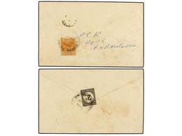 MALAYA. 1935. MALACCA LOCAL. Envelope Franked With  4 Cts.  Orange On Front  T/MALACCA  (poor), Taxed On Arrival With St - Other & Unclassified