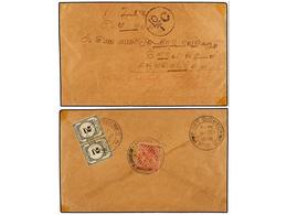 MALAYA. 1936. KANDAVARAYA To PORT DICKSON (Negri Sembilan, Malaya). Envelope Franked With  2 Annas  Red Stamp, Taxed On  - Other & Unclassified