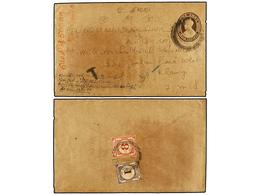 MALAYA. 1938. INDIA To KLANG (Selangor, Malaya).  1 Anna  Brown, Postal Stationery Envelope, Taxed On Arrival With M.P.U - Altri & Non Classificati