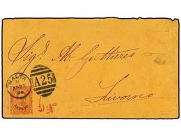 MALTA. 1886 (Apr 27). Cover Probably From Tunisia Franked By Uncancelled 1878 Italian 'Estero'  20c  Orange, Cancelled B - Autres & Non Classés