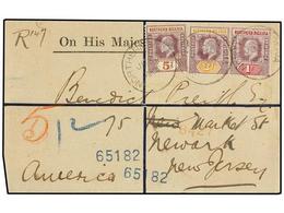 NIGERIA. Sg.11, 12, 14. 1902.  NORTH NIGERIA.  NIGERIA To U.S.A. Registered Cover, Arrival On Reverse. - Other & Unclassified