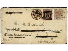 NUEVA ZELANDA. 1890 (July 21). Cover To SCOTLAND Bearing 1882  6 D.  Brown Tied  NAPIER  Squared Circle Datestamp And Us - Autres & Non Classés