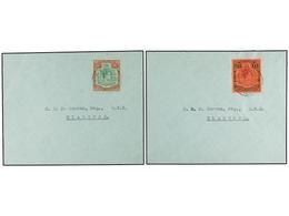 NYASSALAND. Sg.142, 143. 1945. Two Covers.  10 Shillings  And  1 Pound.  Not Circulated. - Altri & Non Classificati