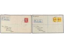 SAMOA. 1918. Two Registered Covers To England With  2 + 2 D.  And  6 D.  Frankings, Censored Marks. - Other & Unclassified