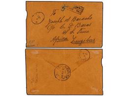 ZANZIBAR. 1917. MARGAO (Portuguese India) To ZANZIBAR.   Unpaid Cover, Letter Endorsed  'P.P'  (Postage Paid) But No Sta - Sonstige & Ohne Zuordnung