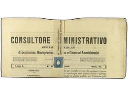 ITALIA ANTIGUOS ESTADOS: LOMBARDO-VENECIA. 1860 (17-Diciembre). PERIODICO CONSULTORE AMMINISTRATIVO Circulado De TOLMEZZ - Andere & Zonder Classificatie