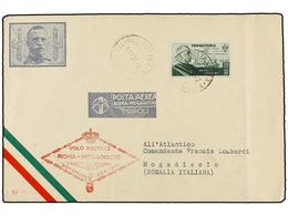 ESPAÑA. Sa.GP 88. 1934 (6-XI). TRIPOLI A MOGADISCIO. Circulada Con Sello De Tripolitania De  25 + 2 Liras  Verde. Marca  - Andere & Zonder Classificatie